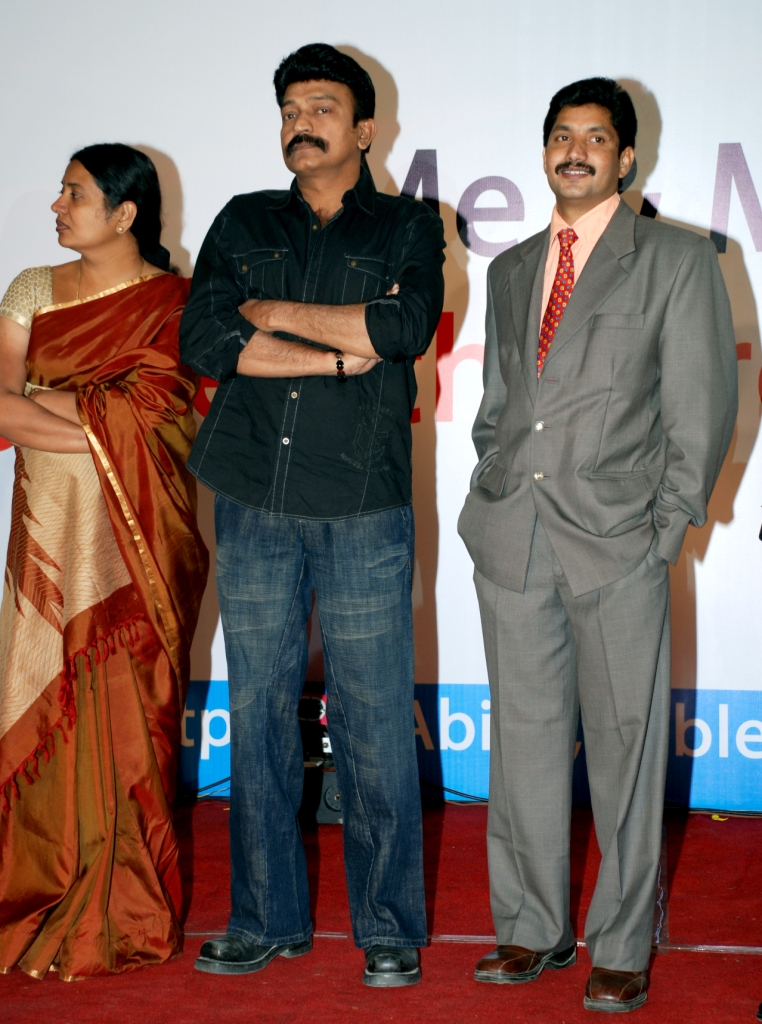 Dr Ankireddy with Dr Rajakshekar and Jeevitha (Actresses)
